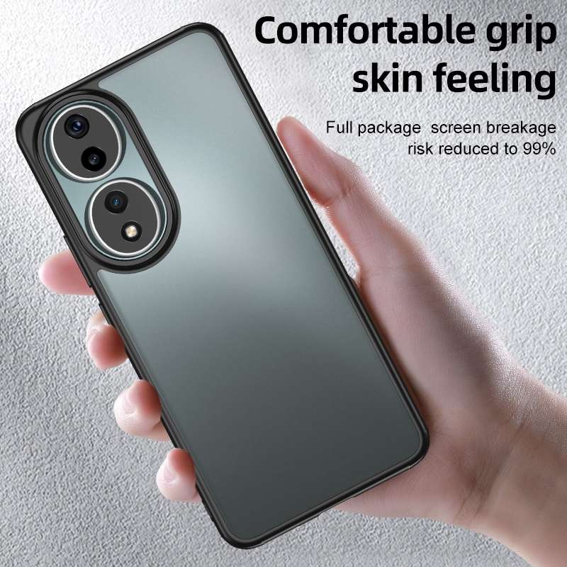 For Honor 90 Armor Clear TPU Hard PC Phone Case(Matte Black)