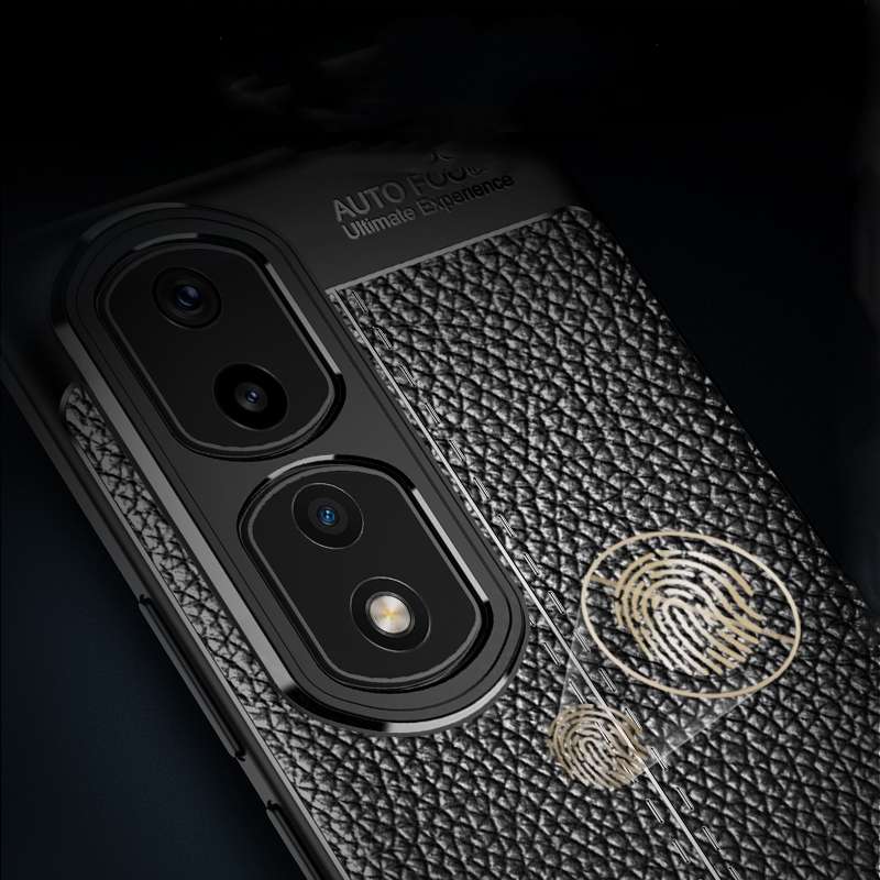 For Honor 90 Pro Litchi Texture Shockproof TPU Phone Case(Black)