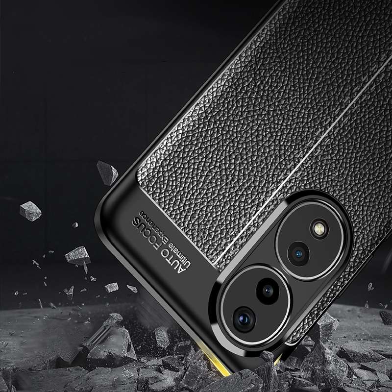 For Honor 90 Pro Litchi Texture Shockproof TPU Phone Case(Black)