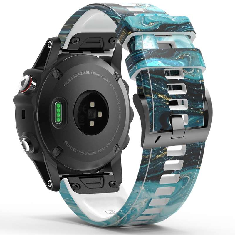 For Garmin Forerunner 965 / 955 / 945 / 935 Printing Quick Release Silicone Watch Band(Colorful)
