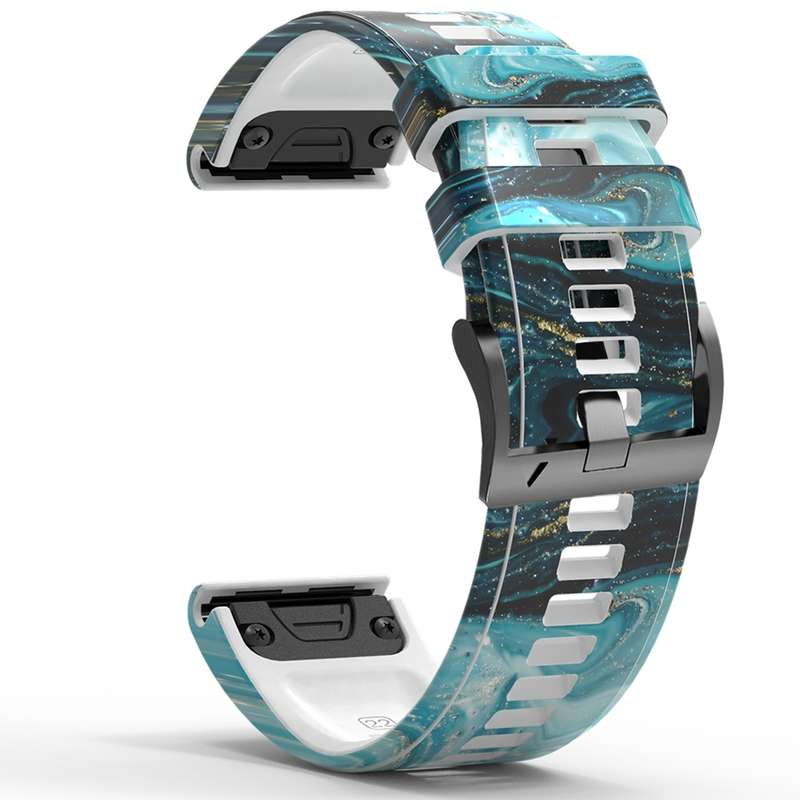 For Garmin Forerunner 965 / 955 / 945 / 935 Printing Quick Release Silicone Watch Band(Colorful)