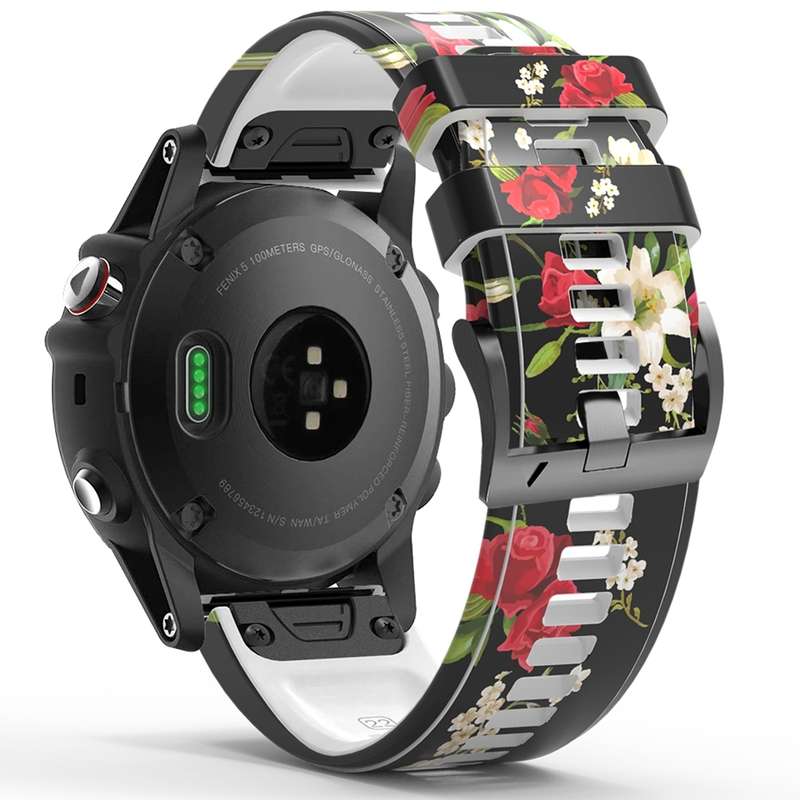 For Garmin Forerunner 965 / 955 / 945 / 935 Printing Quick Release Silicone Watch Band(Colorful)