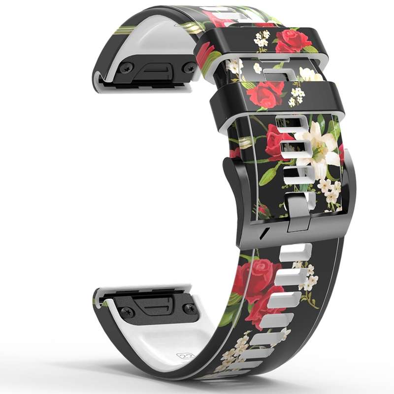 For Garmin Forerunner 965 / 955 / 945 / 935 Printing Quick Release Silicone Watch Band(Colorful)