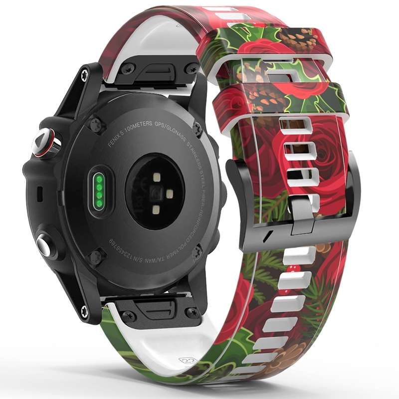 For Garmin Forerunner 965 / 955 / 945 / 935 Printing Quick Release Silicone Watch Band(Colorful)