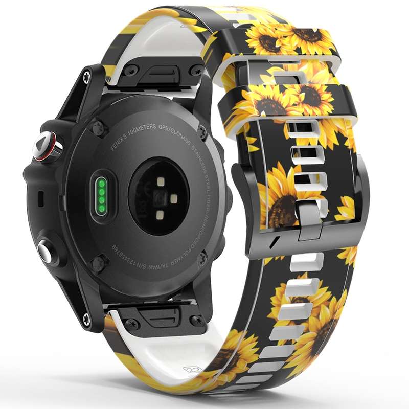 For Garmin Forerunner 965 / 955 / 945 / 935 Printing Quick Release Silicone Watch Band(Colorful)