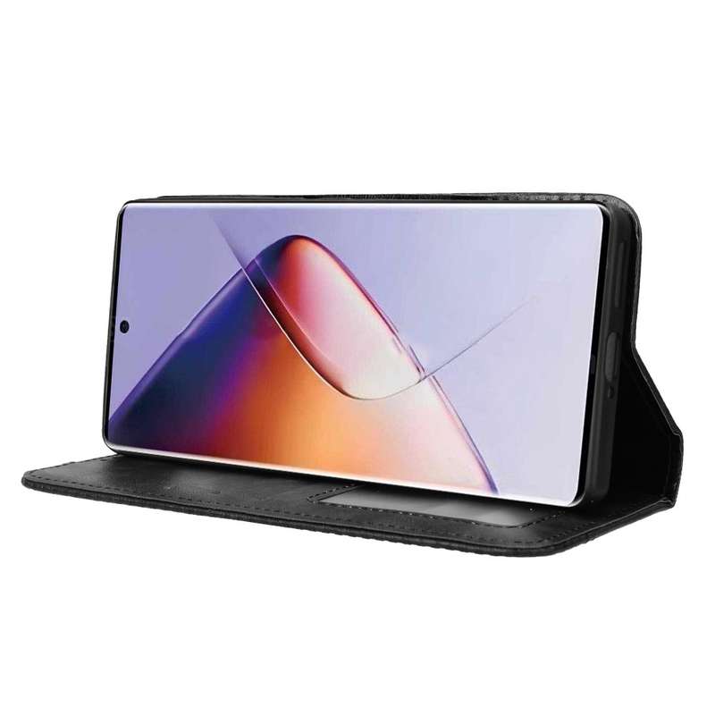 For Infinix Note 40 Pro 5G Magnetic Buckle Retro Texture Leather Phone Case(Black)