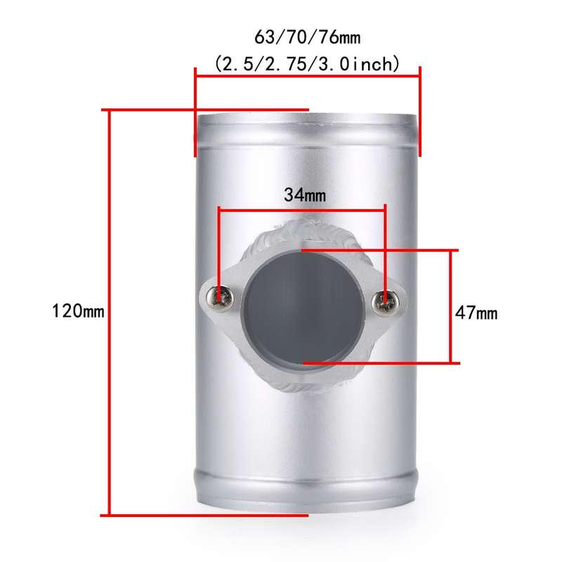 70mm XH-UN606 Car Modified Engine Air Flow Meter Flange Intake Sensor Base for Volkswagen / Nissan /