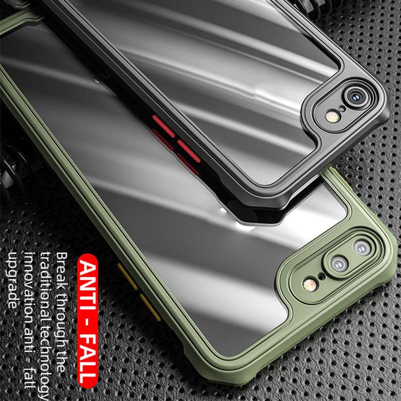 For iPhone SE 2022 / SE 2020 / 8 / 7 iPAKY Dawn Series Airbag Shockproof TPU Case(Black)