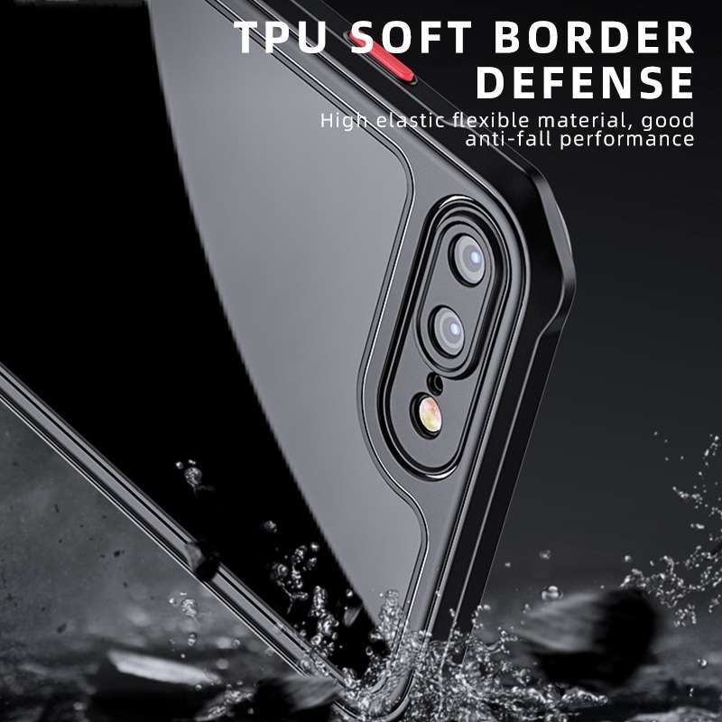 For iPhone SE 2022 / SE 2020 / 8 / 7 iPAKY Dawn Series Airbag Shockproof TPU Case(Black)