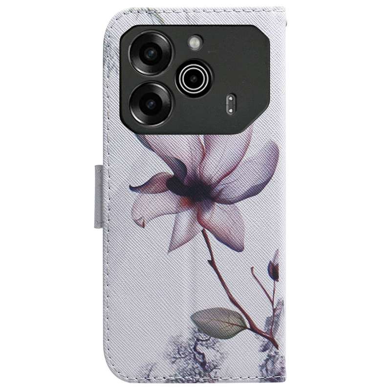 For Tecno Pova 6 Pro / Pova 6 Coloured Drawing Flip Leather Phone Case(Magnolia)