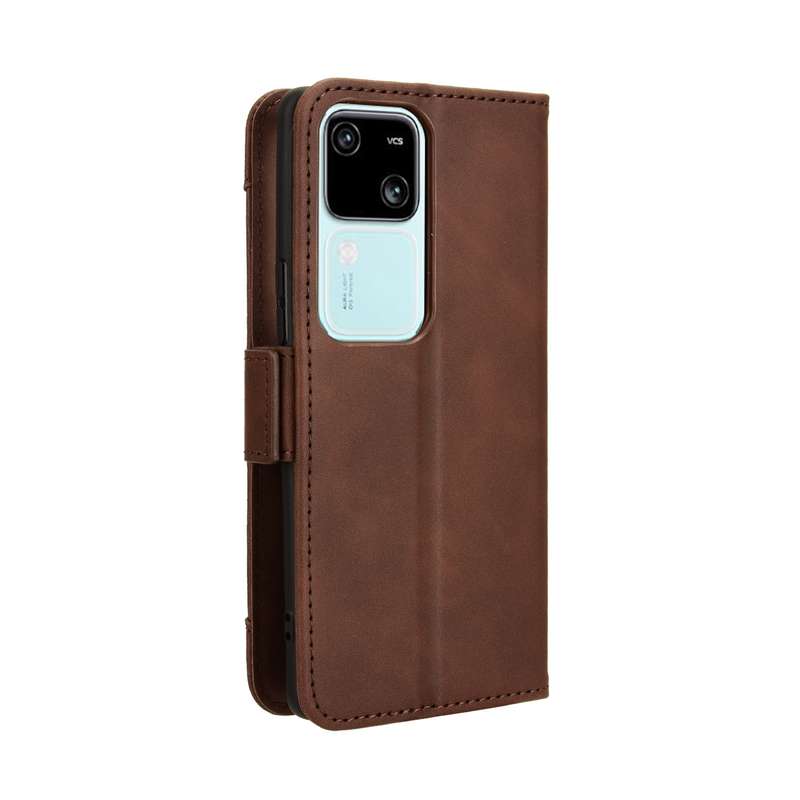 For vivo V30 5G / V30 Pro 5G Skin Feel Calf Texture Card Slots Leather Phone Case(Black)