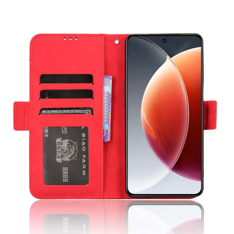For Tecno Camon 30 Premier 5G Skin Feel Calf Texture Card Slots Leather Phone Case(Red)