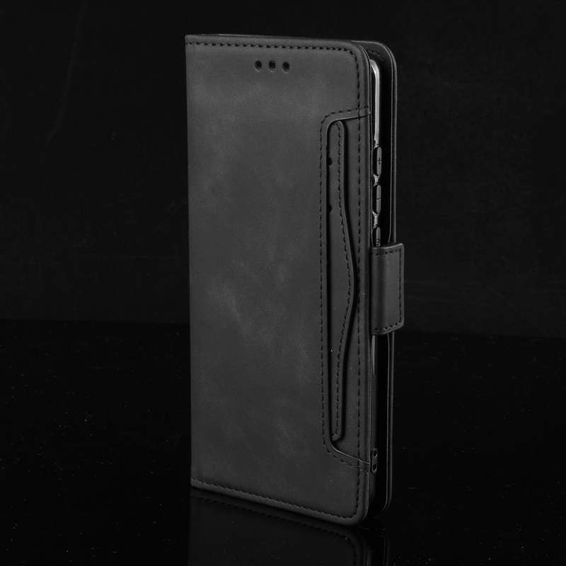 For Sharp Aquos wish4 Skin Feel Calf Texture Card Slots Leather Phone Case(Black)