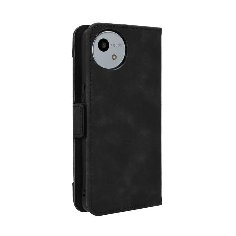 For Sharp Aquos wish4 Skin Feel Calf Texture Card Slots Leather Phone Case(Black)