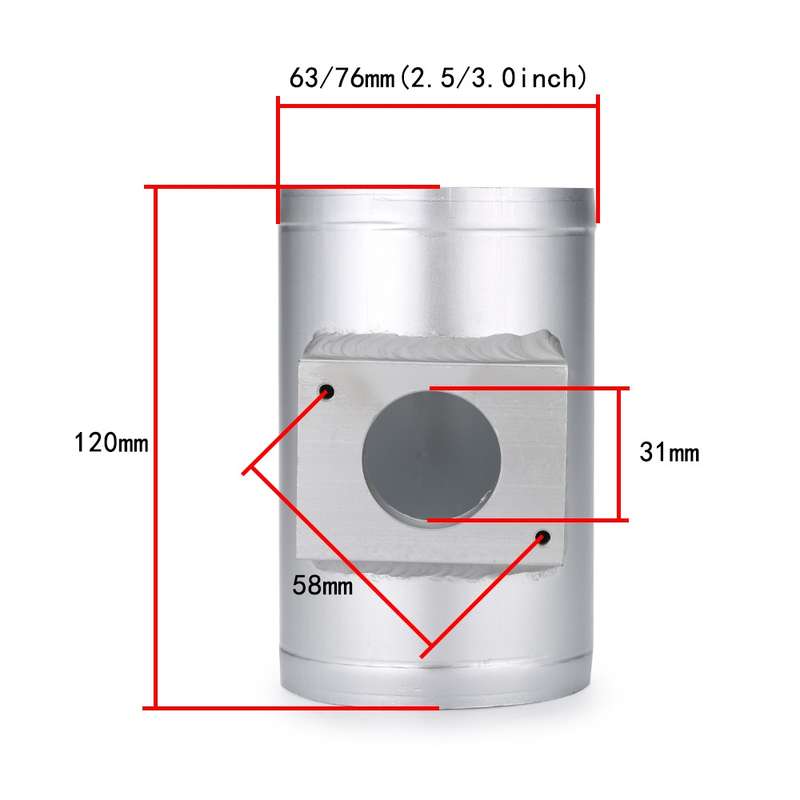 63mm XH-UN601 Car Modified Engine Air Flow Meter Flange Intake Sensor Base for Mitsubishi Lancer