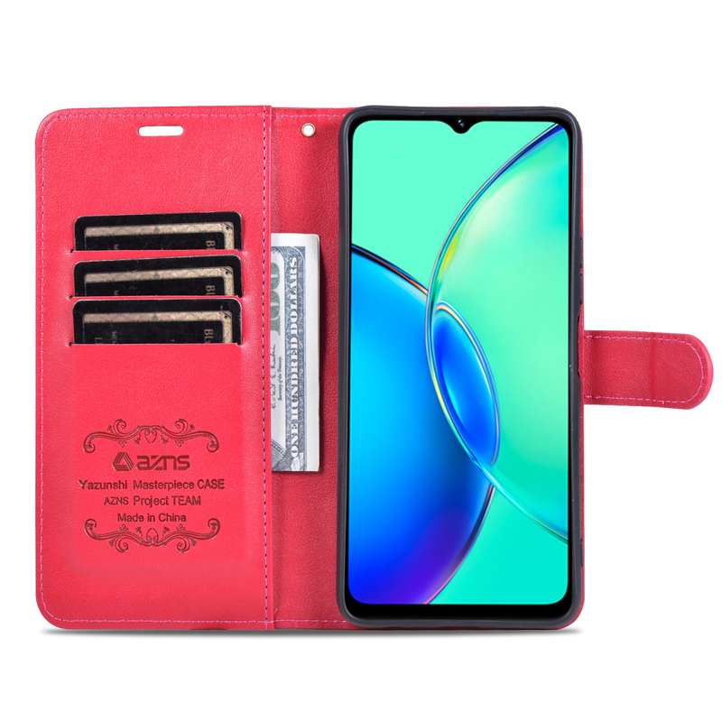 For vivo Y17s AZNS Sheepskin Texture Flip Leather Phone Case(Black)