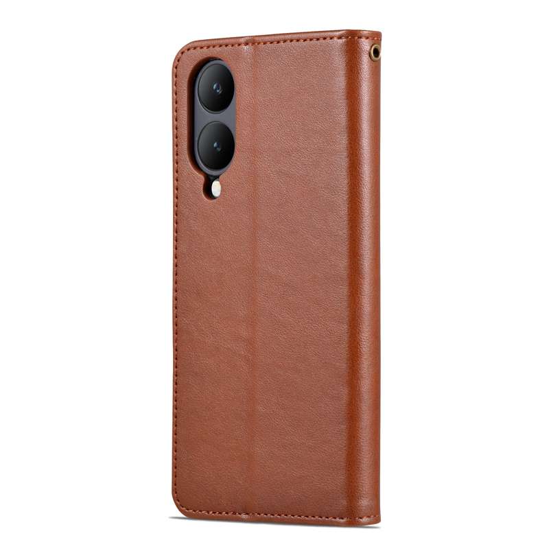 For vivo Y17s AZNS Sheepskin Texture Flip Leather Phone Case(Black)