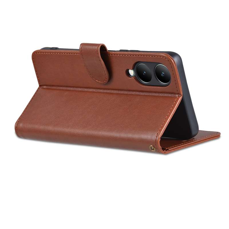 For vivo Y17s AZNS Sheepskin Texture Flip Leather Phone Case(Black)