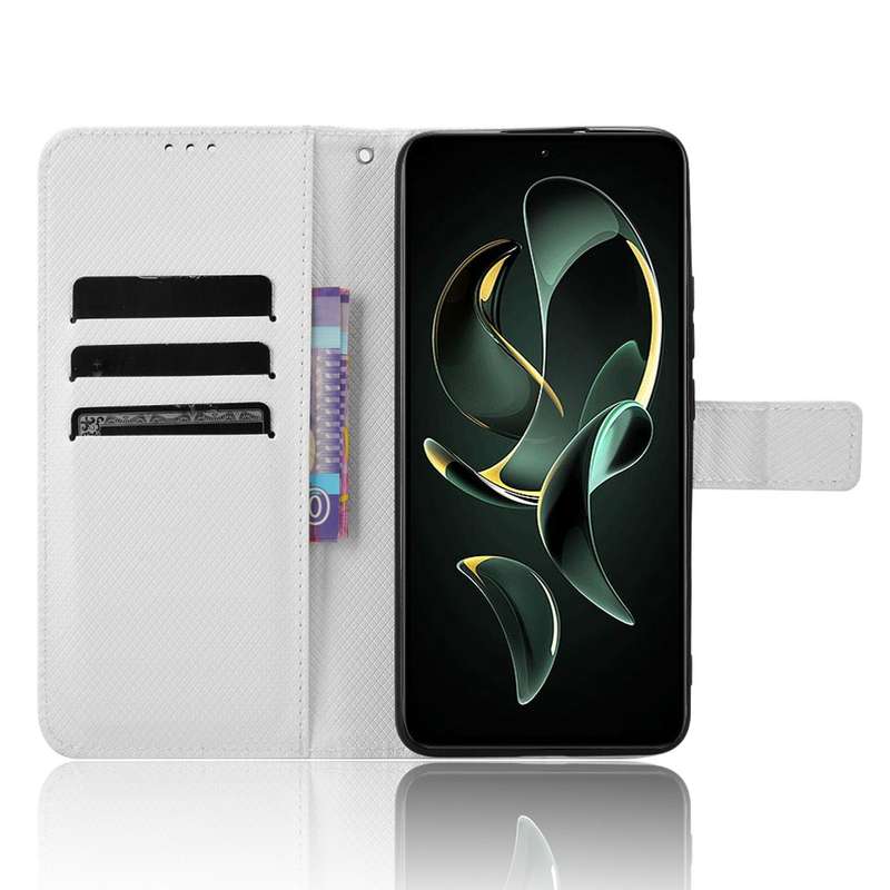 For Xiaomi Redmi K60 Ultra Diamond Texture Leather Phone Case(White)