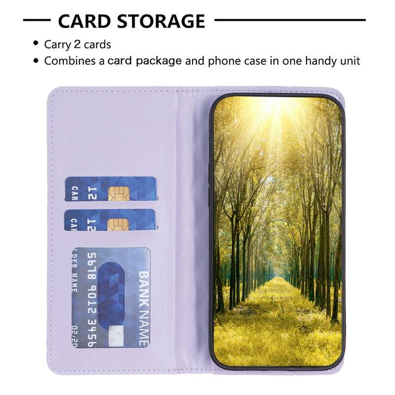 For Xiaomi Redmi K70E Diamond Lattice Magnetic Leather Flip Phone Case(Purple)