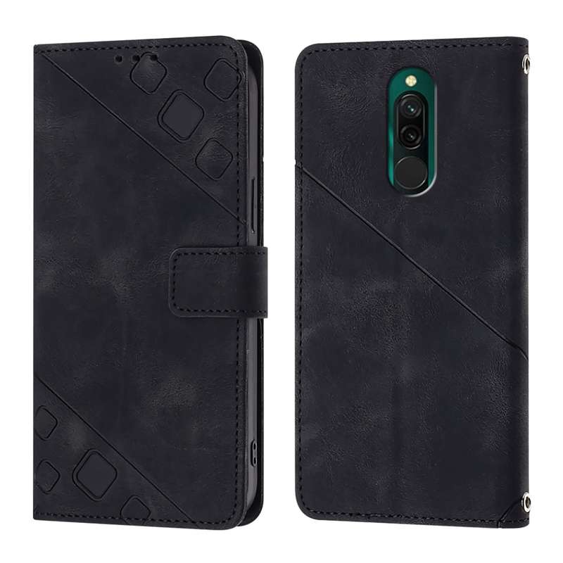 For Xiaomi Redmi 8 / Redmi 8A Skin Feel Embossed Leather Phone Case(Black)