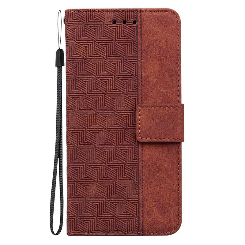 For Infinix Note 40 Pro 5G / 40 Pro 4G Geometric Embossed Leather Phone Case(Brown)