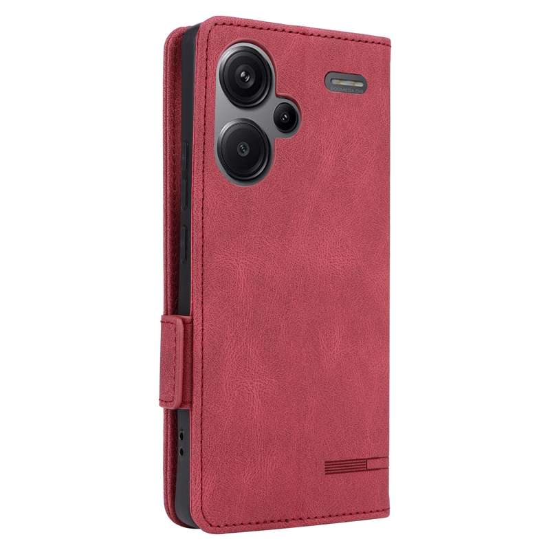 For Xiaomi Redmi Note 13 Pro+ 5G Magnetic Clasp Leather Phone Case(Red)