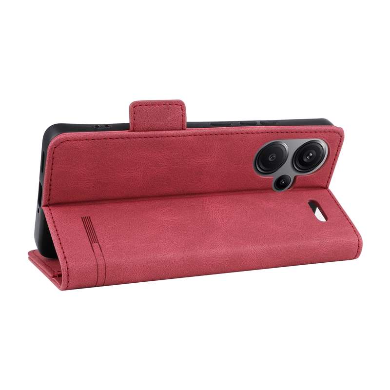 For Xiaomi Redmi Note 13 Pro+ 5G Magnetic Clasp Leather Phone Case(Red)