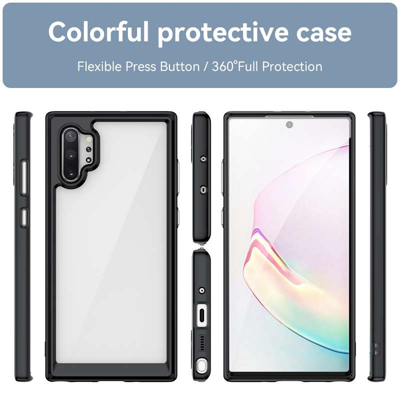 For Samsung Galaxy Note10+ 5G Colorful Series Acrylic + TPU Phone Case(Transparent)