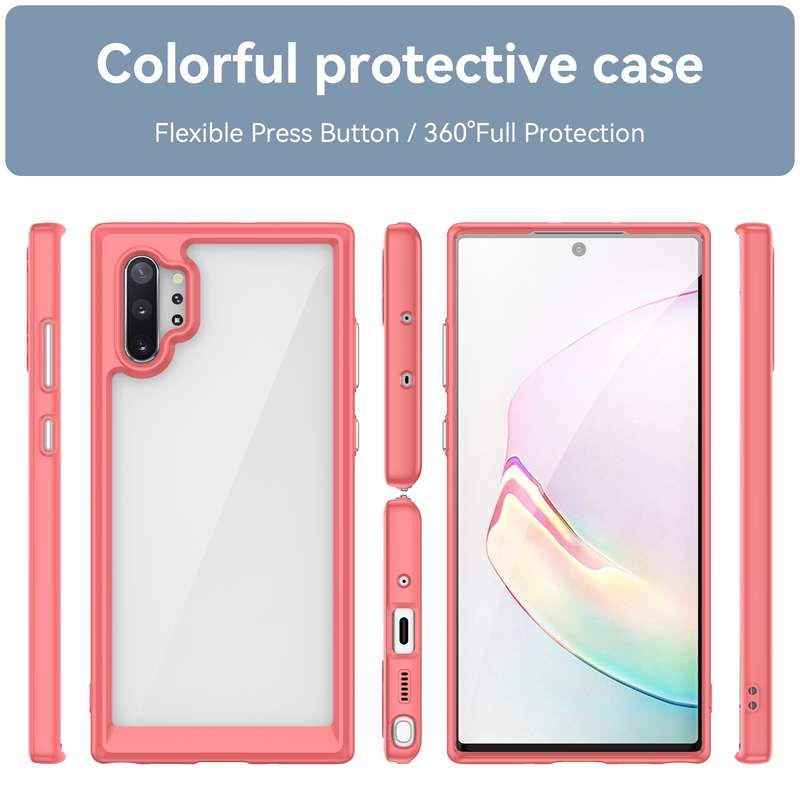 For Samsung Galaxy Note10+ 5G Colorful Series Acrylic + TPU Phone Case(Transparent)