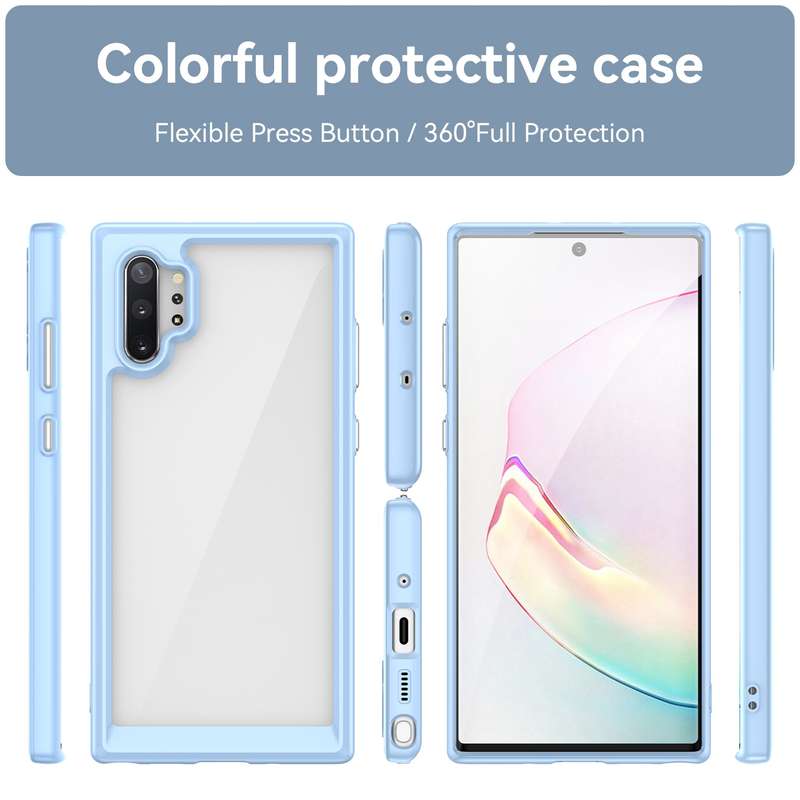 For Samsung Galaxy Note10+ 5G Colorful Series Acrylic + TPU Phone Case(Transparent)