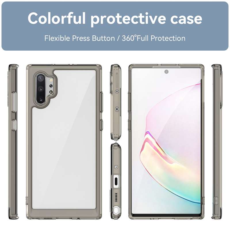For Samsung Galaxy Note10+ 5G Colorful Series Acrylic + TPU Phone Case(Transparent)