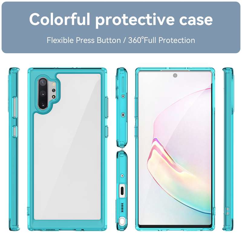 For Samsung Galaxy Note10+ 5G Colorful Series Acrylic + TPU Phone Case(Transparent)