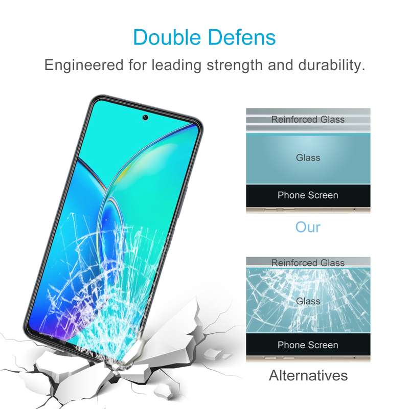For vivo Y27s / Y77T 10pcs 0.26mm 9H 2.5D Tempered Glass Film