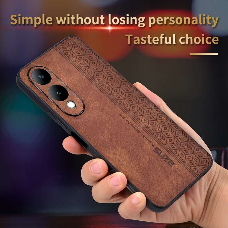 For vivo Y17S AZNS 3D Embossed Skin Feel Phone Case(Purple)