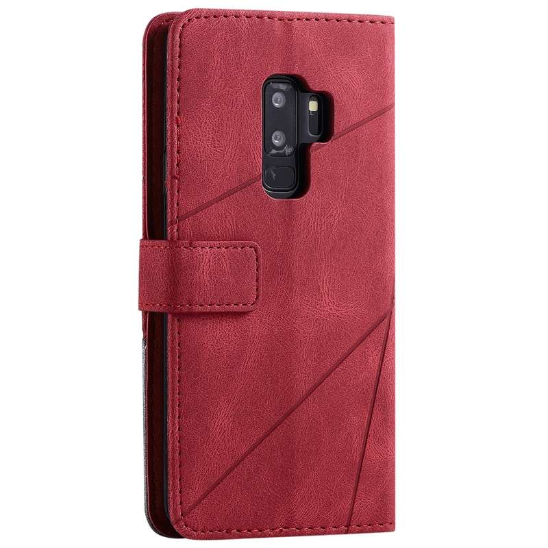 For Samsung Galaxy S9 Plus Skin Feel Splicing Horizontal Flip Leather Case with Holder & Card Slots