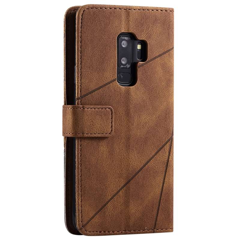 For Samsung Galaxy S9 Plus Skin Feel Splicing Horizontal Flip Leather Case with Holder & Card Slots