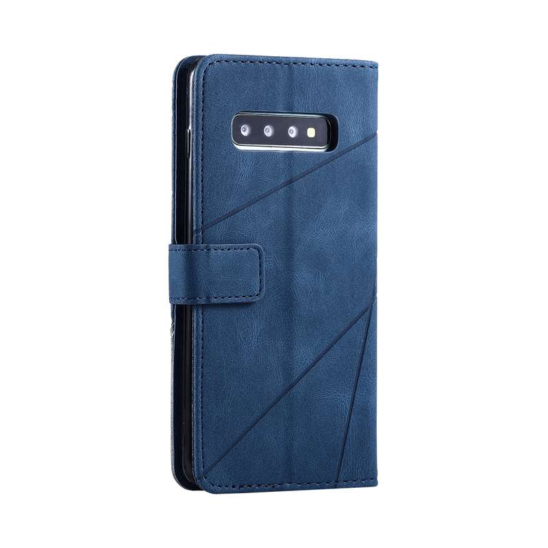 For Samsung Galaxy S10 Plus Skin Feel Splicing Horizontal Flip Leather Case with Holder & Card Slots