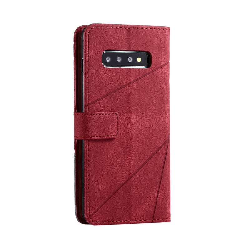 For Samsung Galaxy S10 Plus Skin Feel Splicing Horizontal Flip Leather Case with Holder & Card Slots