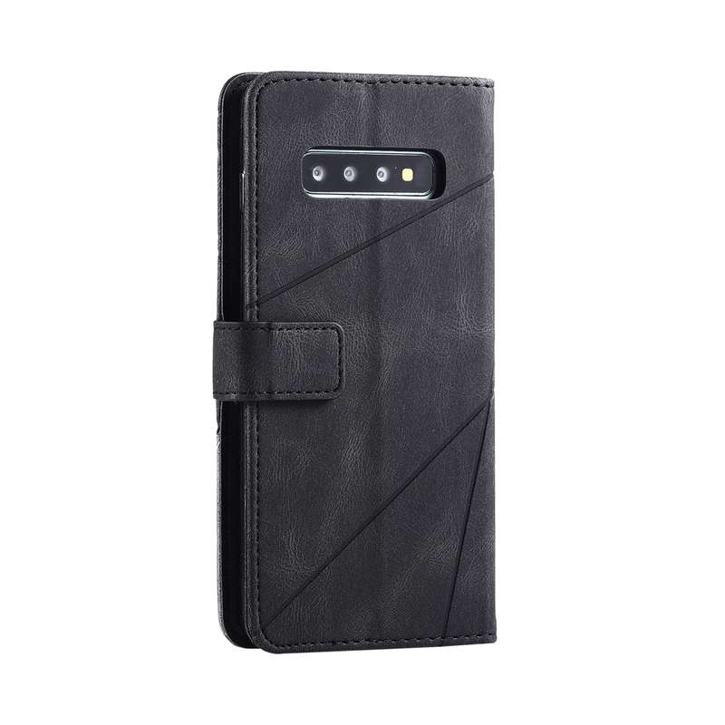 For Samsung Galaxy S10 Plus Skin Feel Splicing Horizontal Flip Leather Case with Holder & Card Slots
