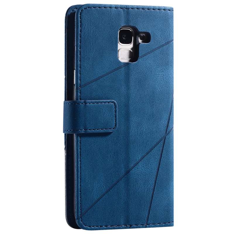 For Samsung Galaxy J6 Skin Feel Splicing Horizontal Flip Leather Case with Holder & Card Slots & Wal