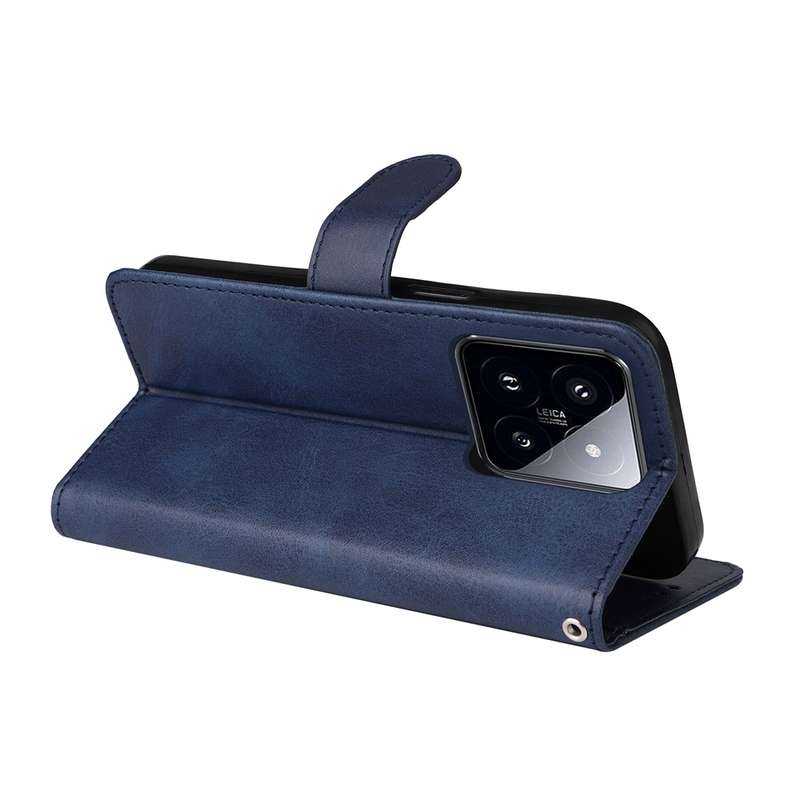 For Xiaomi 14 Pro Classic Calf Texture Flip Leather Phone Case(Blue)