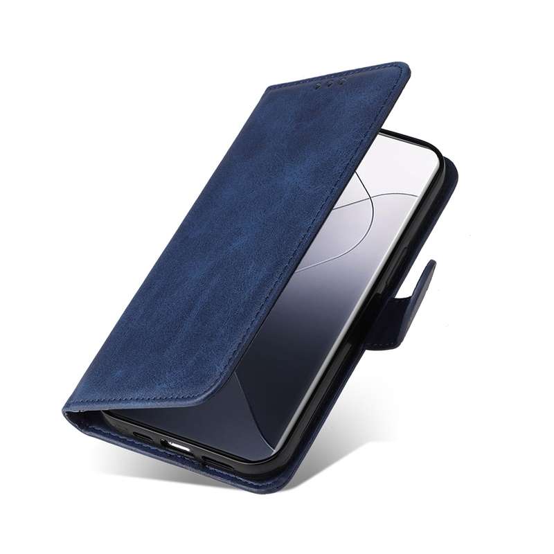 For Xiaomi 14 Pro Classic Calf Texture Flip Leather Phone Case(Blue)