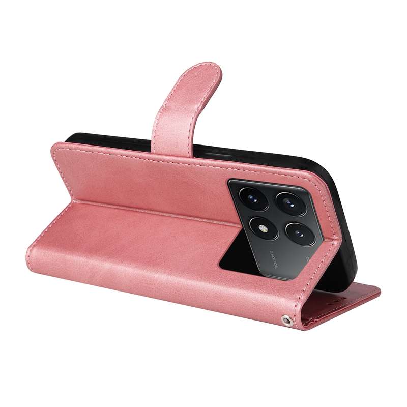For Xiaomi Redmi K70 / K70 Pro Classic Calf Texture Flip Leather Phone Case(Rose Gold)