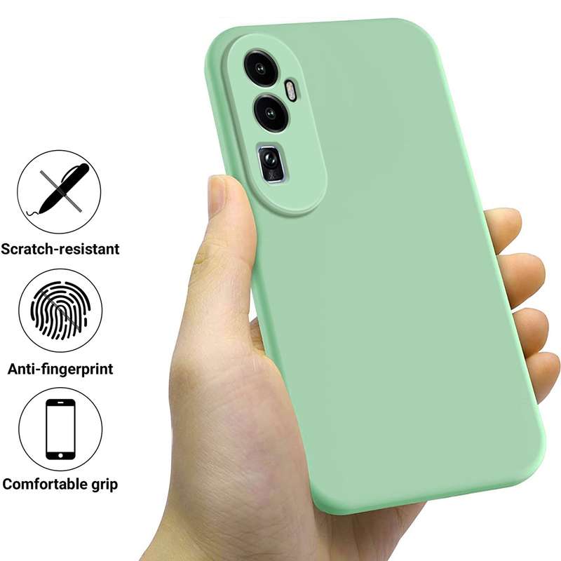 For OPPO Reno10 Pro+ Pure Color Liquid Silicone Shockproof Phone Case(Green)