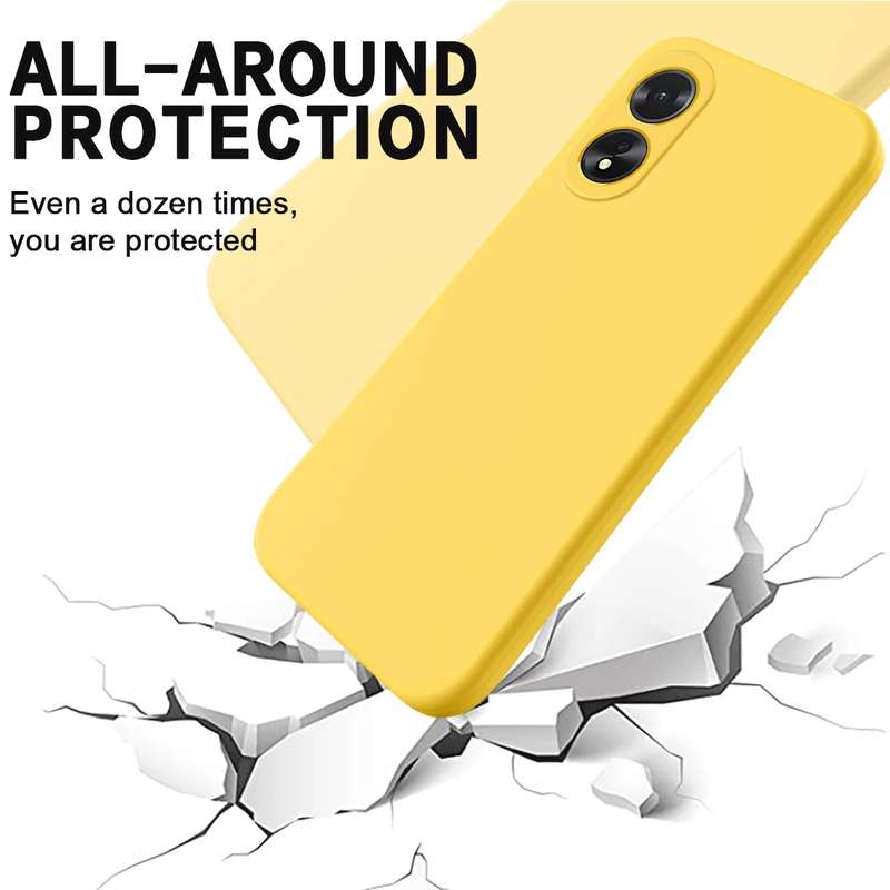 For OPPO A38 / A18 4G Pure Color Liquid Silicone Shockproof Phone Case(Black)