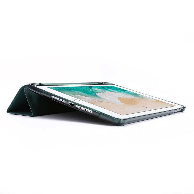 For iPad 9.7 (2018) & (2017) Airbag Horizontal Flip Leather Case with Three-fold Holder & Pen Holder