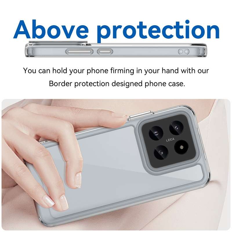 For Xiaomi 14 Pro Colorful Series Acrylic Hybrid TPU Phone Case(Transparent)