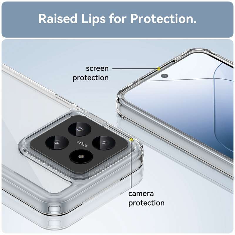For Xiaomi 14 Pro Colorful Series Acrylic Hybrid TPU Phone Case(Transparent)