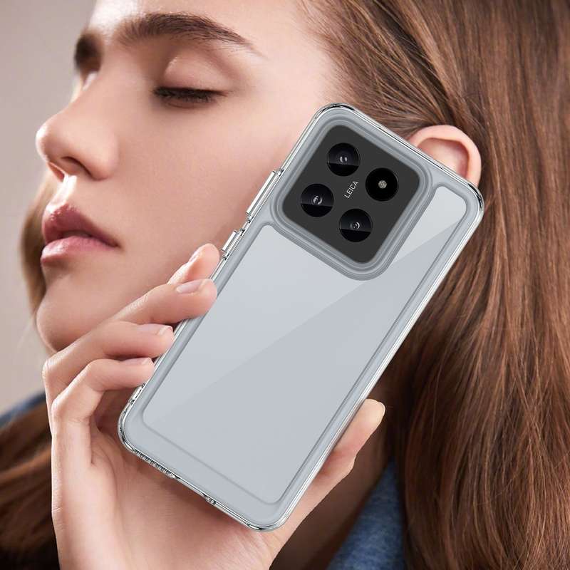 For Xiaomi 14 Pro Colorful Series Acrylic Hybrid TPU Phone Case(Transparent)